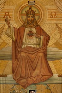 Farní kostel (Heilig-Hartkerk). Interiér. Modernismus. Sbor. Mozaika. Kristus. od Unbekannt