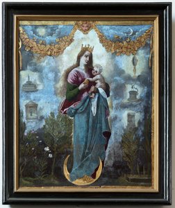 Farní kostel (Parochiekerk Sint-Martinus). Malování. Neposkvrněné početí aneb Madona s dítětem. od Unbekannter Künstler