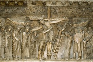 Parma Emilia Romagna Itálie Piazza del Duomo v dómu Dóm zobrazení Sestup z kříže z Benedetta Antelami 1178 od Unbekannt