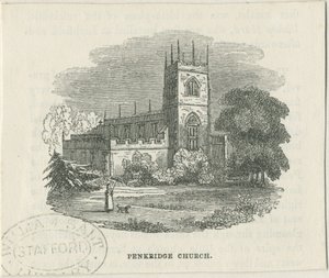 Penkridge Church: dřevoryt, a [?19. století] od Unbekannt