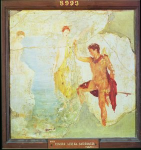 Perseus osvobozující Andromedu, z Domu pěti kostlivců, Pompeje, 4. dekorativní styl, kolem 30 našeho letopočtu (freska) od Unbekannt