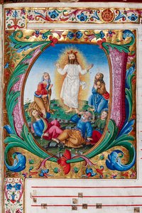 Knihovna Piccolomini: sborová kniha, treska. 29,13, násl. 30r s „Transfiguration“, od florentského iluminátora. Detail. od Unbekannter Künstler