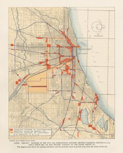 Deska LXXIII z Plan of Chicago od Unbekannt