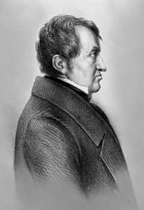 Portrét Andre-Marie Ampere (1775-1836), francouzský fyzik, matematik a jeden ze zakladatelů vědy o klasickém elektromagnetismu