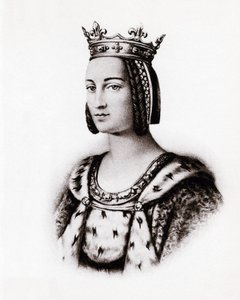 Portrét francouzské královny Charlotty Savojské (1445-1483), rytina, sd. od Unbekannter Künstler