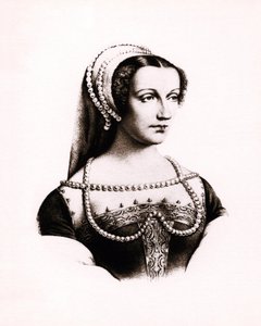 Portrét francouzské královny Claude de France (1490-1524), rytina, sd. od Unbekannter Künstler