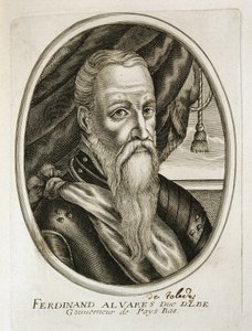 Portrét vévody z ALby (1507-1582) (rytina) od Unbekannter Künstler