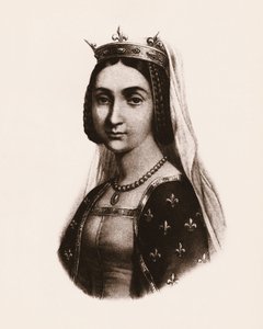 Portrét Johanky Francouzské nebo Valois (1464-1505), královny Francie. rytina od Unbekannter Künstler