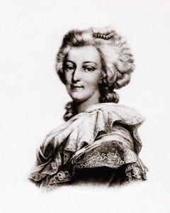 Portrét francouzské královny Marie Antoinetty Rakouské (1755-1793) Rytina z 19. století od Unbekannter Künstler