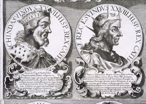 Portréty Chindasuinth a Recceswinth (litho) od Unbekannt