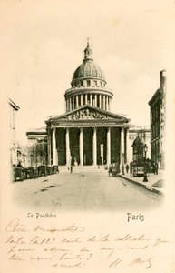 Pohlednice/Pantheon/Paříž/Seina/Ile de France/Francie od William M. Timlin
