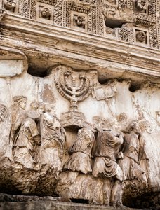 Panel procesí na Titově oblouku, Forum Romanum, Řím, Itálie (černobílá fotografie) od Unbekannt