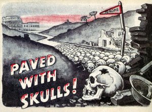 Propaganda. do Říma. Dlážděné lebkami. 1940 od Unbekannt