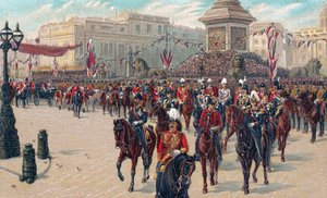 Anglická královna Viktorie - jubilejní průvod Jejího Veličenstva od Unbekannter Künstler