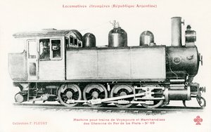 Železniční přeprava Argentiny od Unbekannter Künstler