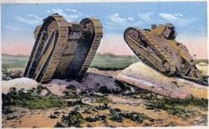 Tanky Renault, asi 1910 (pohlednice) od Unbekannter Künstler