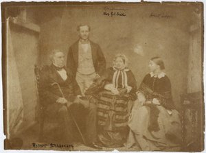 Robert Stephenson, anglický strojní a stavební inženýr a rodina, c 1850s od Unbekannt