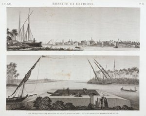 Rosetta a ústí Nilu, Egypt, c 1798 od Unbekannt
