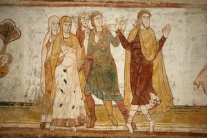 Obraz opatství Saint-Savin: Abraham a Lot se rozdělili, Saint-Savin-sur-Gartempe, Francie od Unbekannt