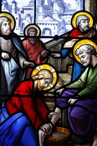 Kostel Saint Aignan Ježíš myje nohy svým učedníkům, Chartres, Francie od Unbekannt