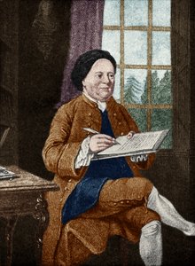 Samuel Richardson, portrét. Anglický autor 19. srpna 1689 - 4. července 1761. Mason Chamberlin od Unbekannt