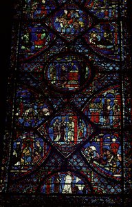 Scény ze života Karla Velikého (747-814) z ambulantní, c.1215-35 (vitráže) (viz také 98072) od Unbekannt