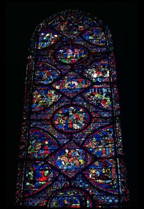 Scény ze života Karla Velikého (747-814) z ambulantní, c.1215-35 (vitráže) (viz také 98071) od Unbekannt