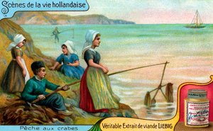 Scény z holandského života: Lov krabů od Unbekannter Künstler