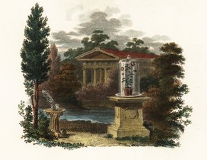 Vědecké vynálezy Stephena Halese v zahradě. 1802 (rytina) od Unbekannter Künstler