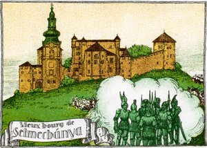 Selmecbánya - obrana před tureckou invazí od Unbekannter Künstler