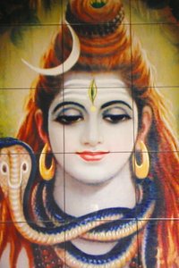 Hinduistický chrám Shree, Leicester. Šivova mozaika. Spojené království od Unbekannt