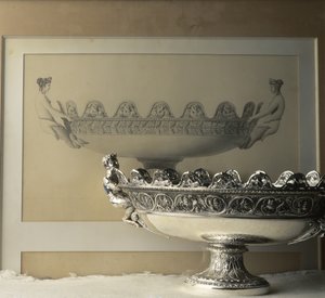 Stříbrná řezaná kresba Jean Baptiste Claude Odiot (1753-1850) a její reprodukce. Počátek 19. stol od Unbekannt