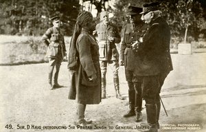 Sir Douglad Haig představuje Pertaba Singha Joffreovi od Unbekannter Künstler