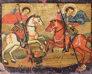 St. George a St. Demetrios, řečtina (provincie) od Unbekannter Künstler