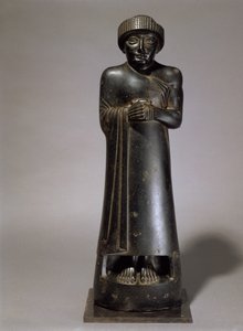 Socha Gudea, prince z Lagashe, novosumerský, z Telloh, starověké Girsu, kolem 2130 př.nl (diorit) od Unbekannt