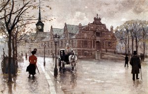 Burza cenných papírů v Kodani, Dánsko, počátek 20. století (pohlednice) od Unbekannter Künstler