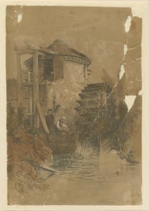 Stoke-upon-Trent - Boothen Mill: tónovaná litografie, 1839 od Unbekannt