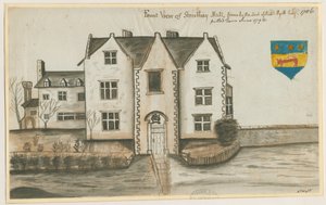 Streethay Hall: malba vodovými barvami, 1786 od Unbekannt