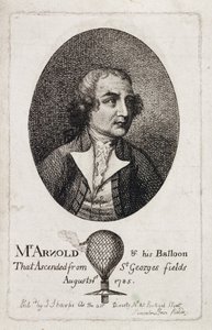 Stuart Amos Arnold, anglický letec, c 1785 od Unbekannt