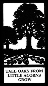 "Tall Oaks from Little Acorns Grow" od Unbekannt