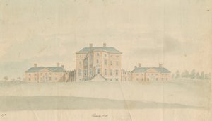 Teddesley Hall: malba akvarelem a [konec 18. století] od Unbekannt