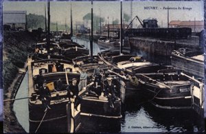 Kanál Beuvry. kolem roku 1910 (pohlednice) od Unbekannter Künstler
