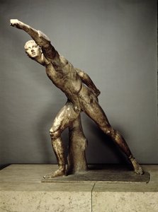 The Borghese Gladiator, Řek, cca 50 př.nl (mramor) (viz také 98022) od Unbekannt