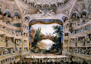 Divadlo Comedie Francaise na konci 18. století, konec 19. století (rytina) od Unbekannter Künstler