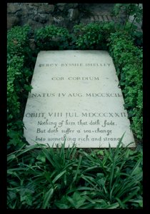 Hrob Percyho Bysshe Shelleyho (1792-1822) (černobílá fotografie) od Unbekannt