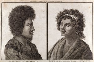 Král a hlavní dáma Tahiti, c 1773 od Unbekannt