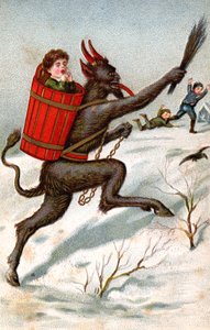 Krampus, asi 1910 (pohlednice) od Unbekannter Künstler