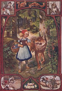Červená karkulka, kolem roku 1910 (tisk) od Unbekannter Künstler