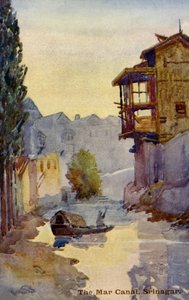 Kanál Mar, Šrínagar, Kašmír, Indie. od Unbekannter Künstler