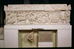 Pashley sarkofág, vlys zobrazující triumfální návrat Dionýsa z východu, římský z Arvi na Krétě, kolem 125-150 nl (mramor) od Unbekannt
